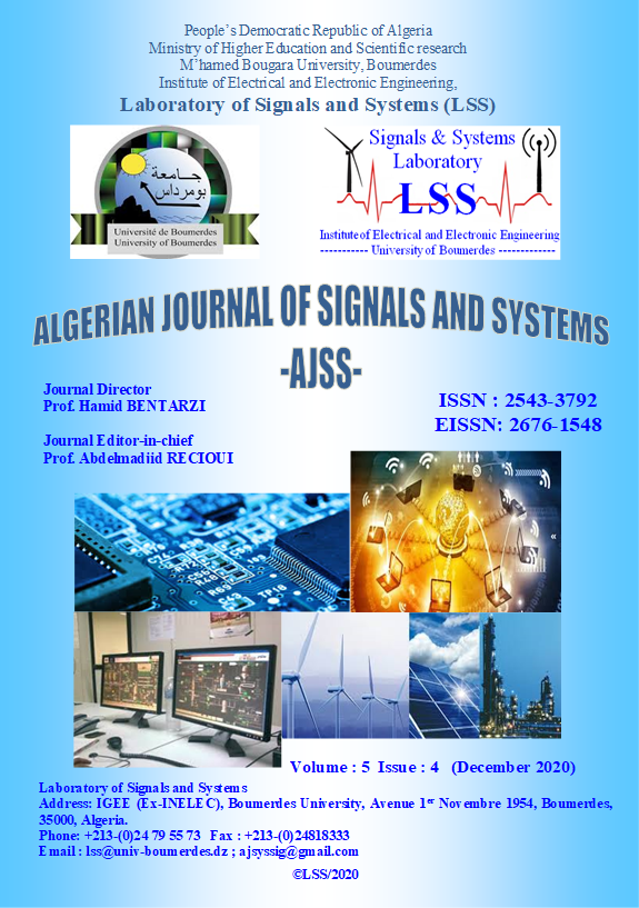 Algerian Journal of Signals and Systems-Asos İndeks