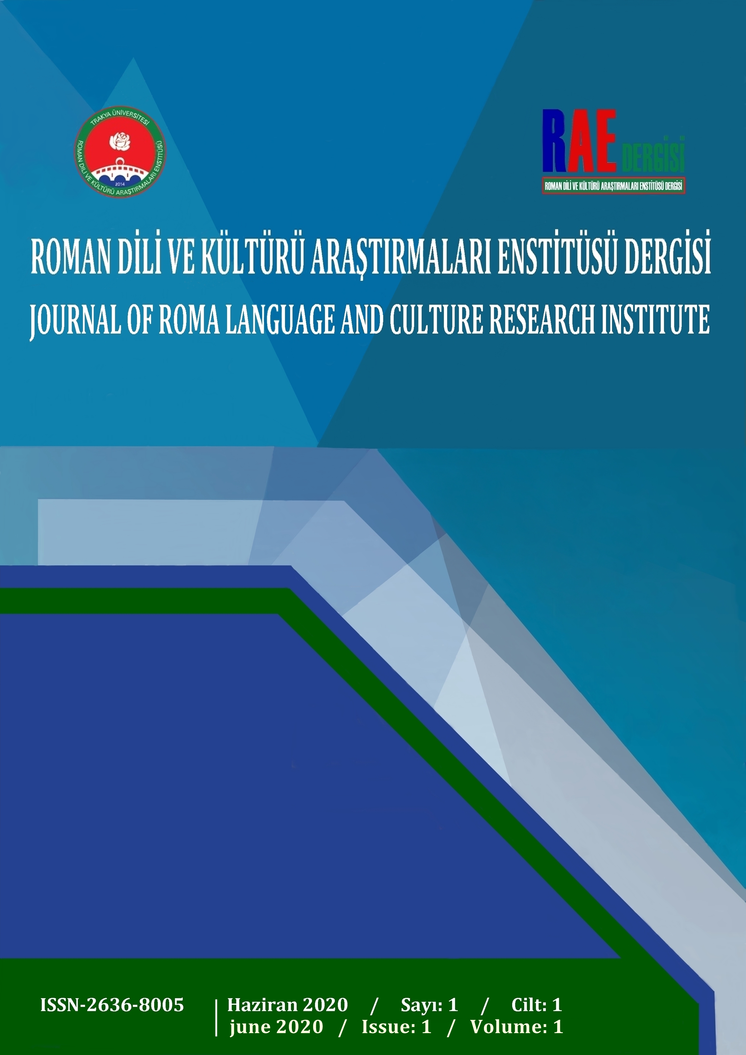 Roman Dili ve Kültürü Araştırmaları Enstitüsü Dergisi-Asos İndeks